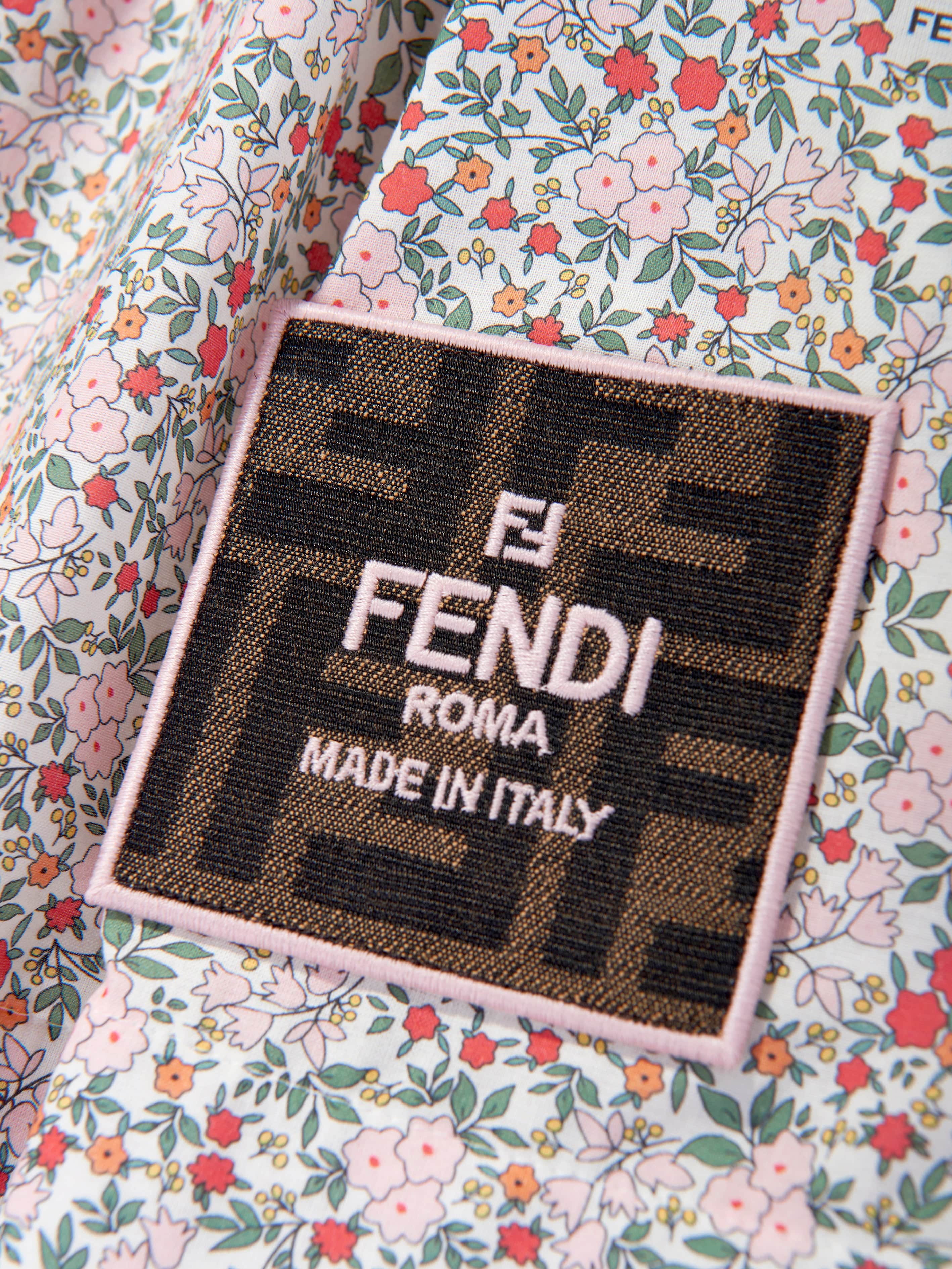 Fendi Girls Blooming Print Skirt in Multicolour