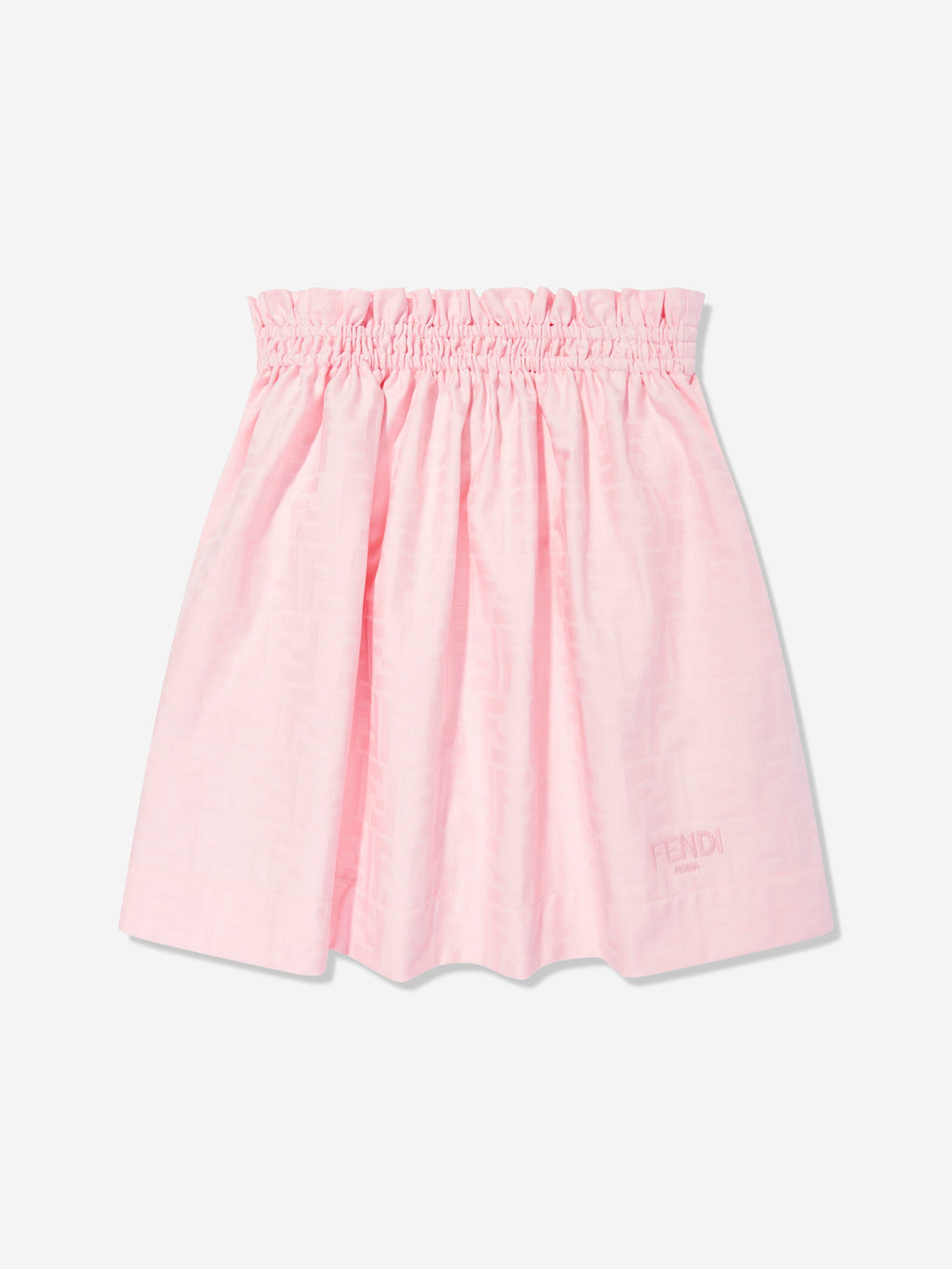 Fendi Girls FF Jacquard Skirt in Pink