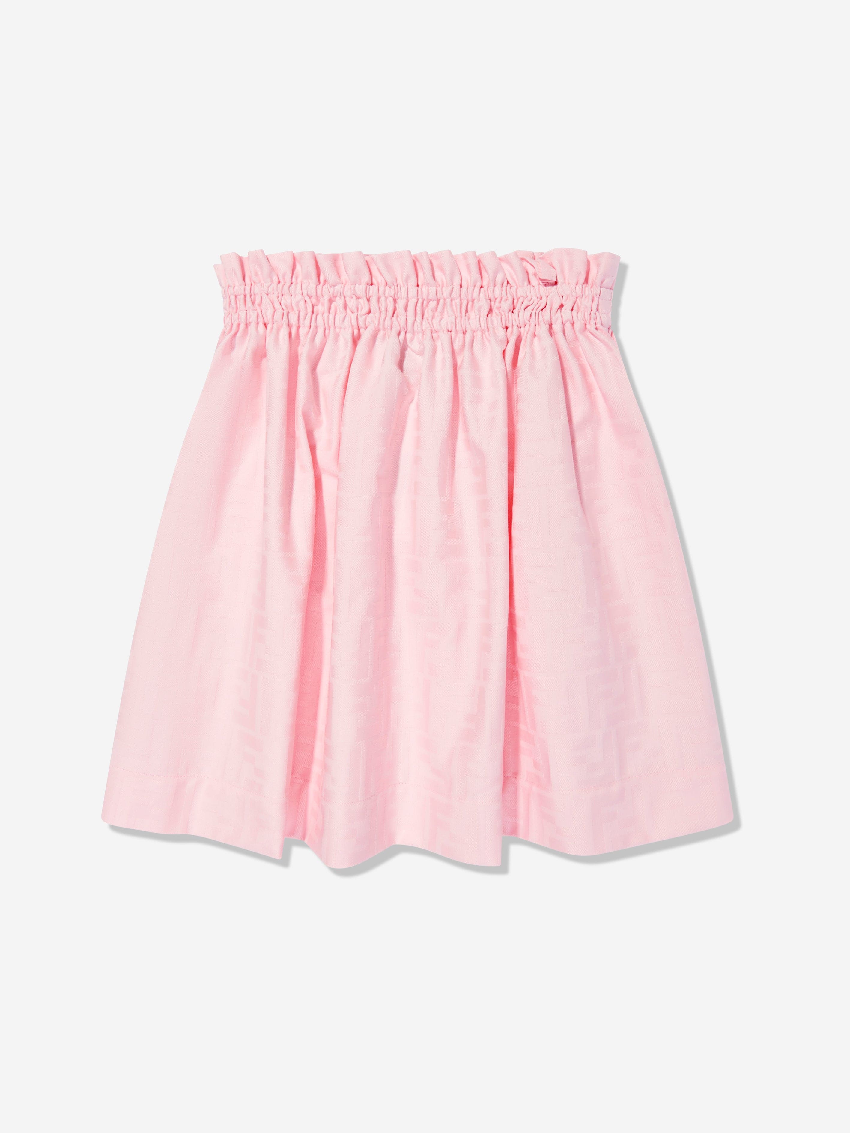 Fendi Girls FF Jacquard Skirt in Pink