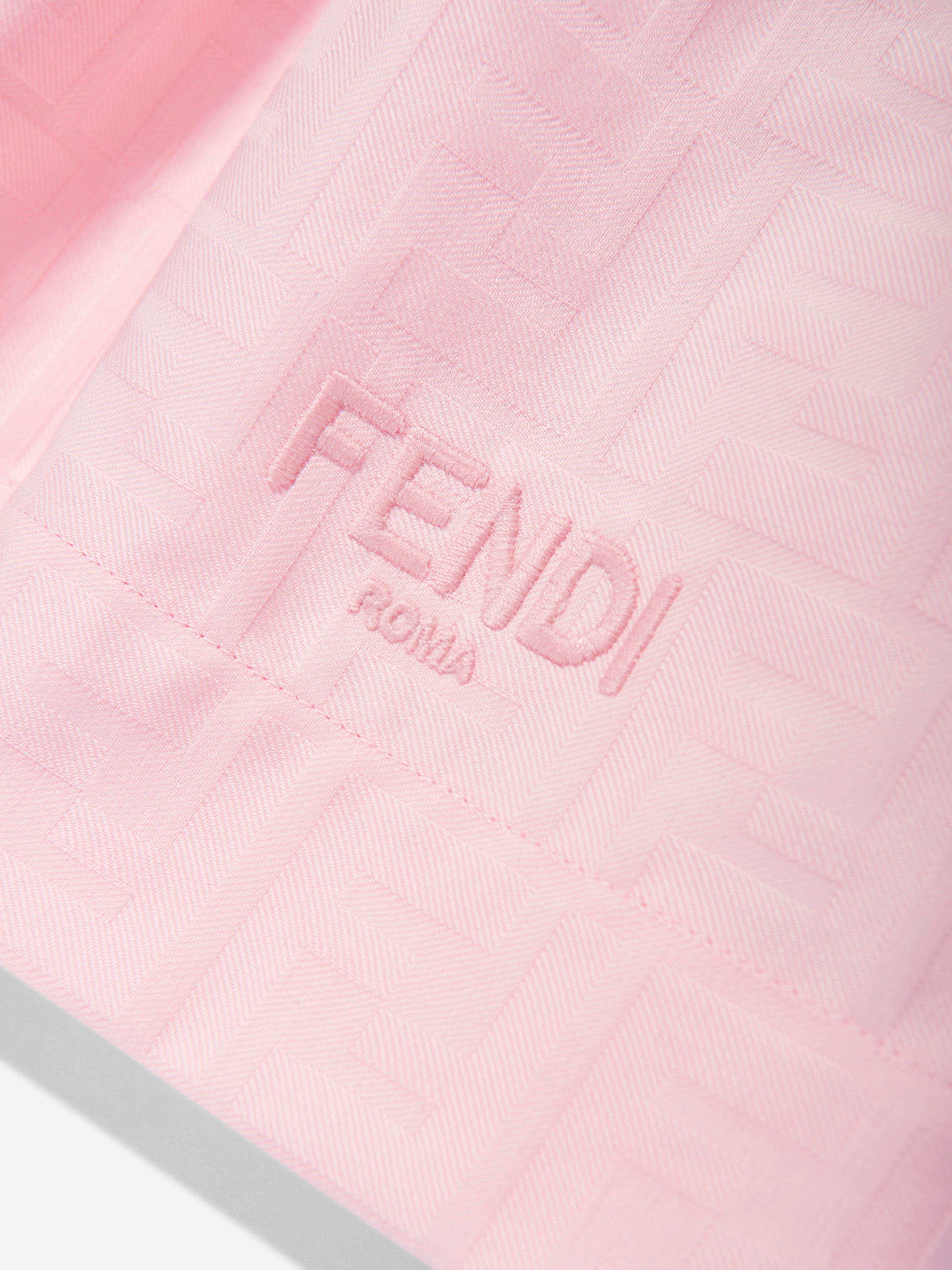 Fendi Girls FF Jacquard Skirt in Pink