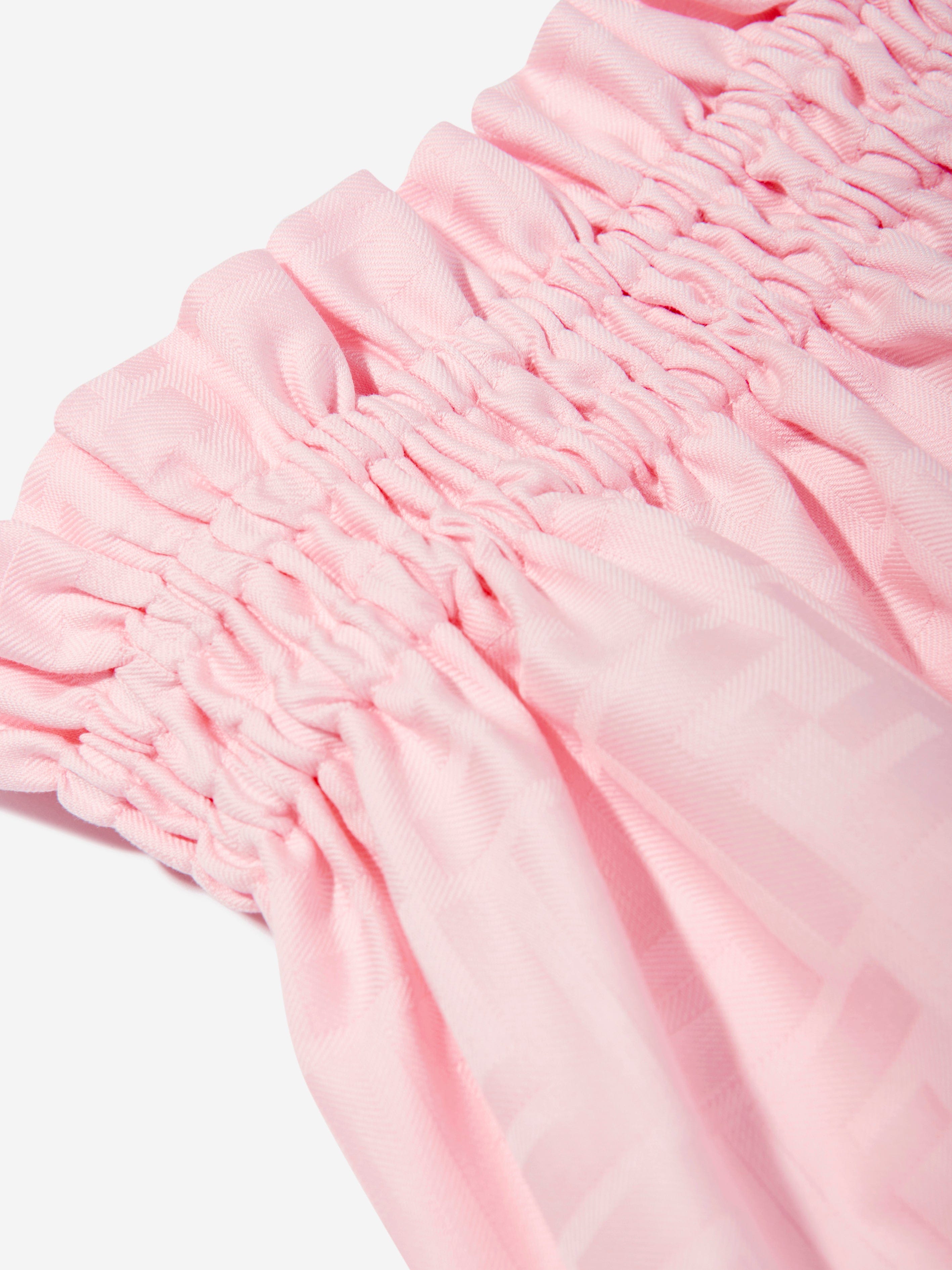 Fendi Girls FF Jacquard Skirt in Pink
