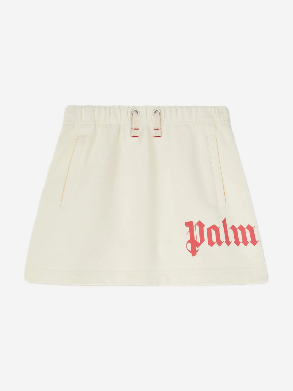 Palm Angels Girls Classic Overlogo Sweat Skirt in Ivory