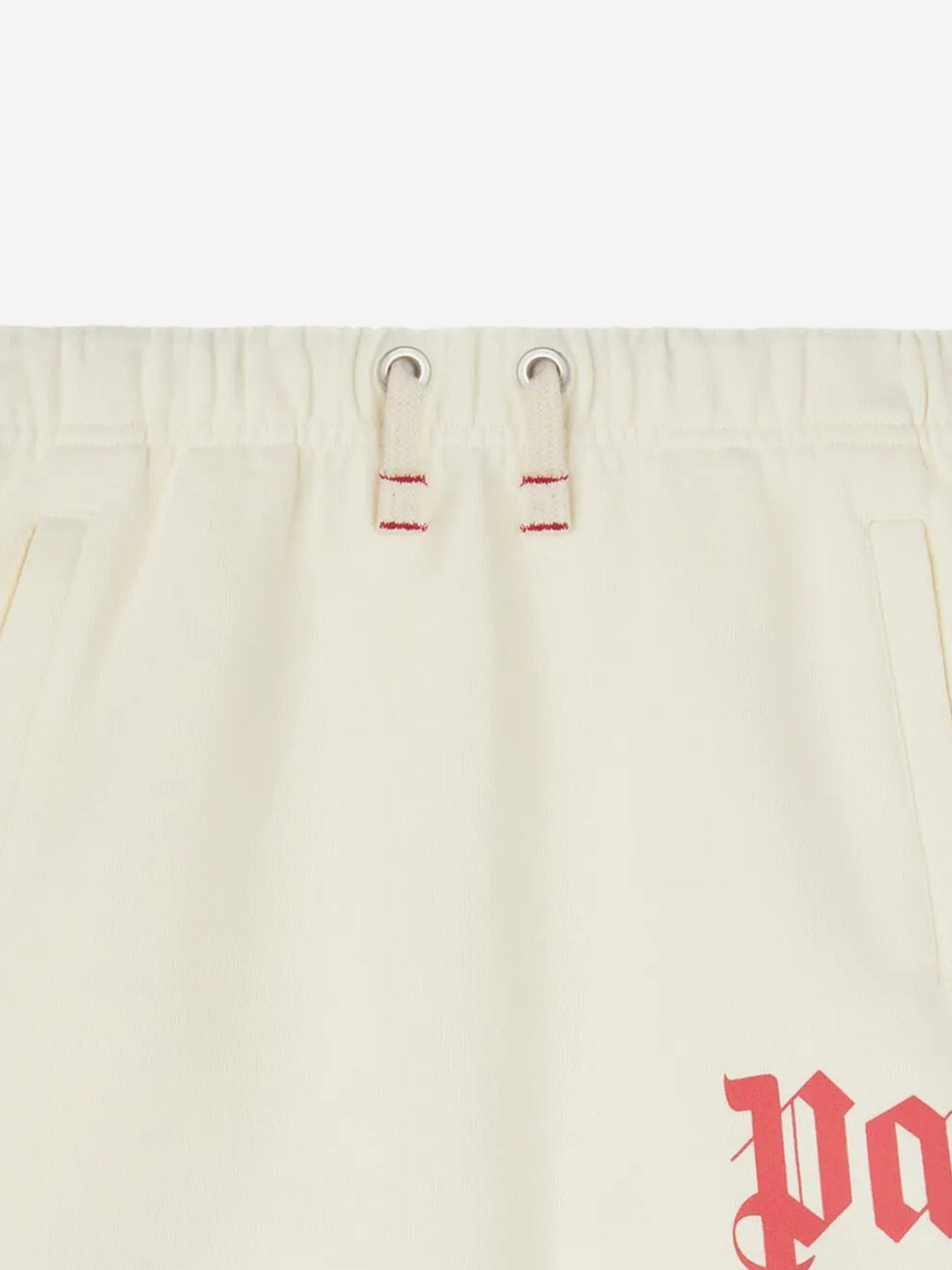 Palm Angels Girls Classic Overlogo Sweat Skirt in Ivory